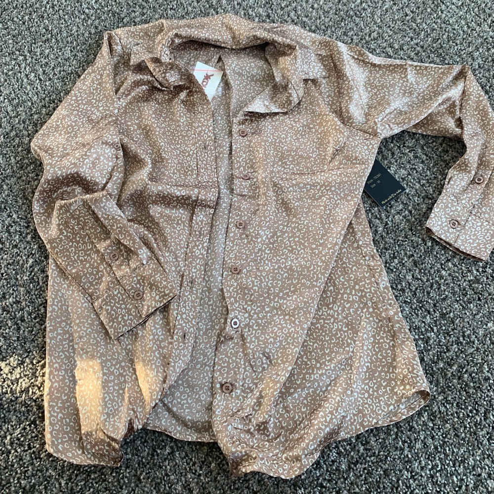 Silk button up
